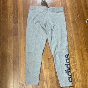 Adidas Light Gray workout pants nwt